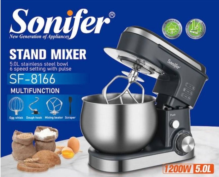 SONIFER Електронний миксер с чашкой 5Л  Qozonli mikser Низкий цена 
Te