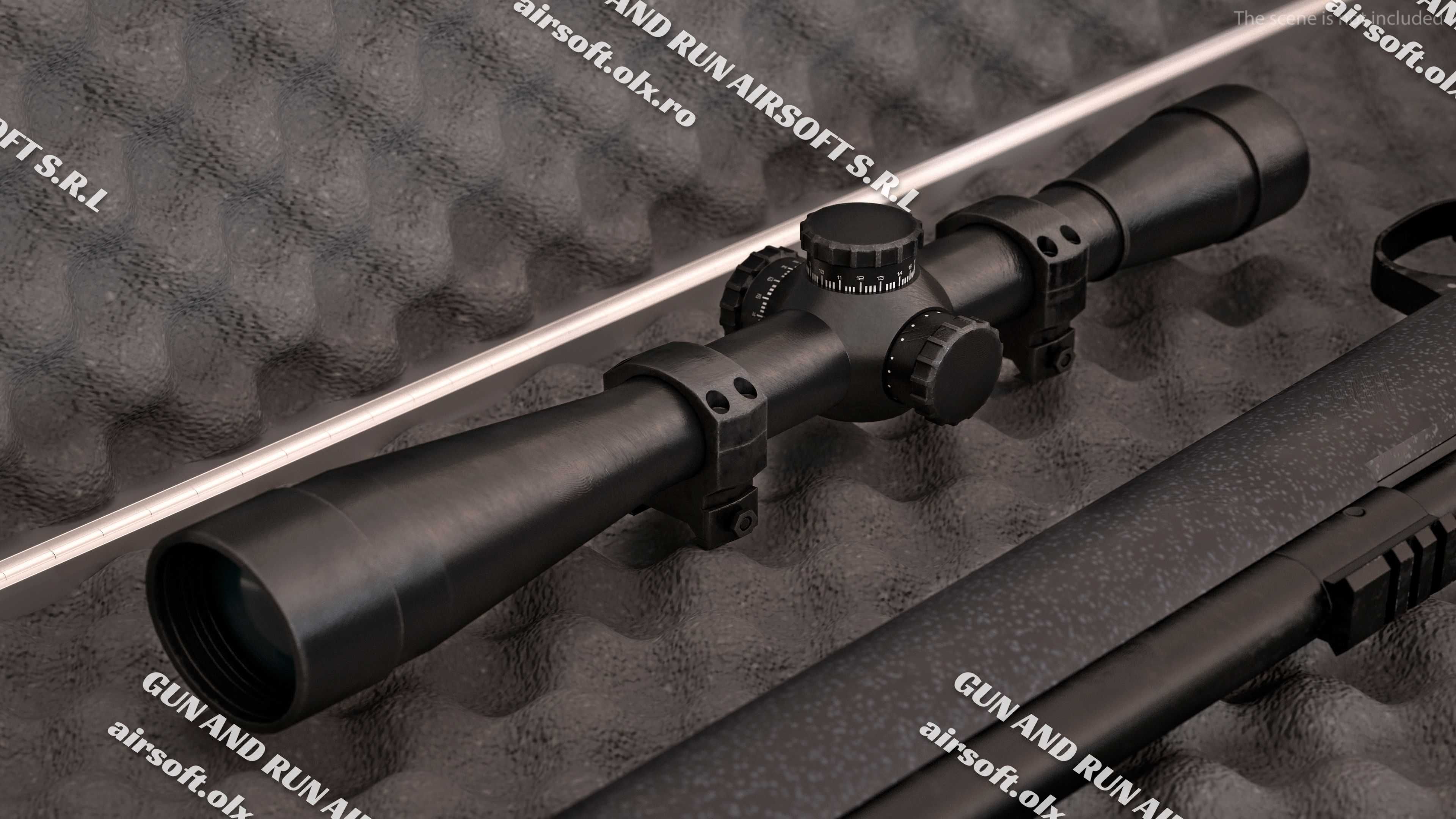 Pusca + Munitie + Luneta (KIT COMPLET ACCESORII) Cu Luneta Airsoft Arc