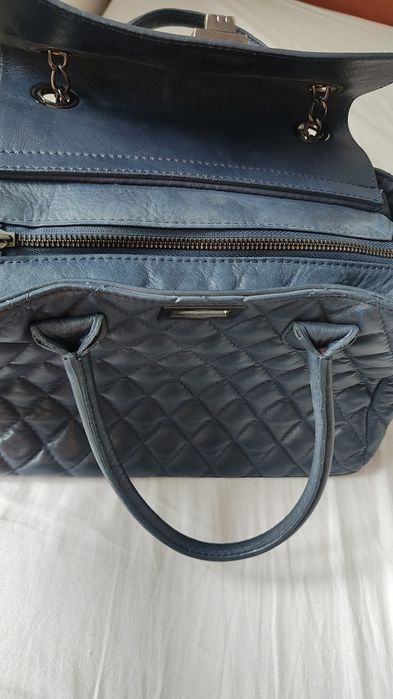 Geanta bleumarin piele italieneasca