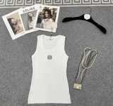 Top lung loewe  alb/negru