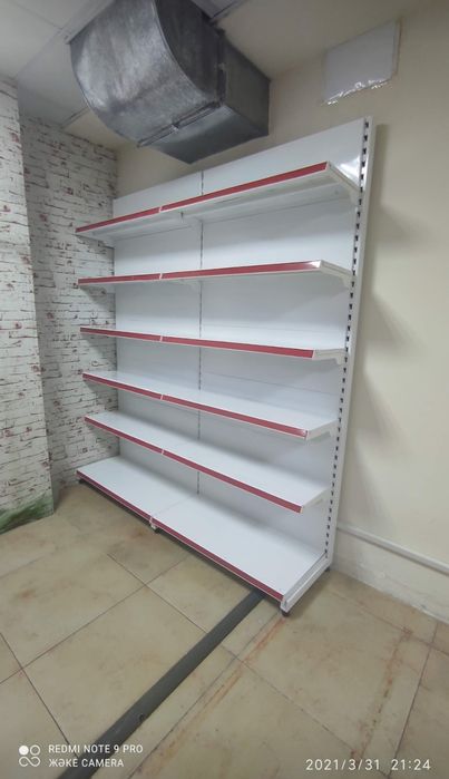 Стеллаж металлические полки для магазина перфорированный овощные