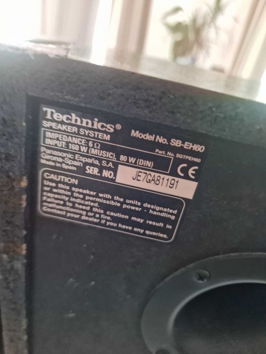 boxe TECHNICS foarte puternice 160w stare buna poze reale