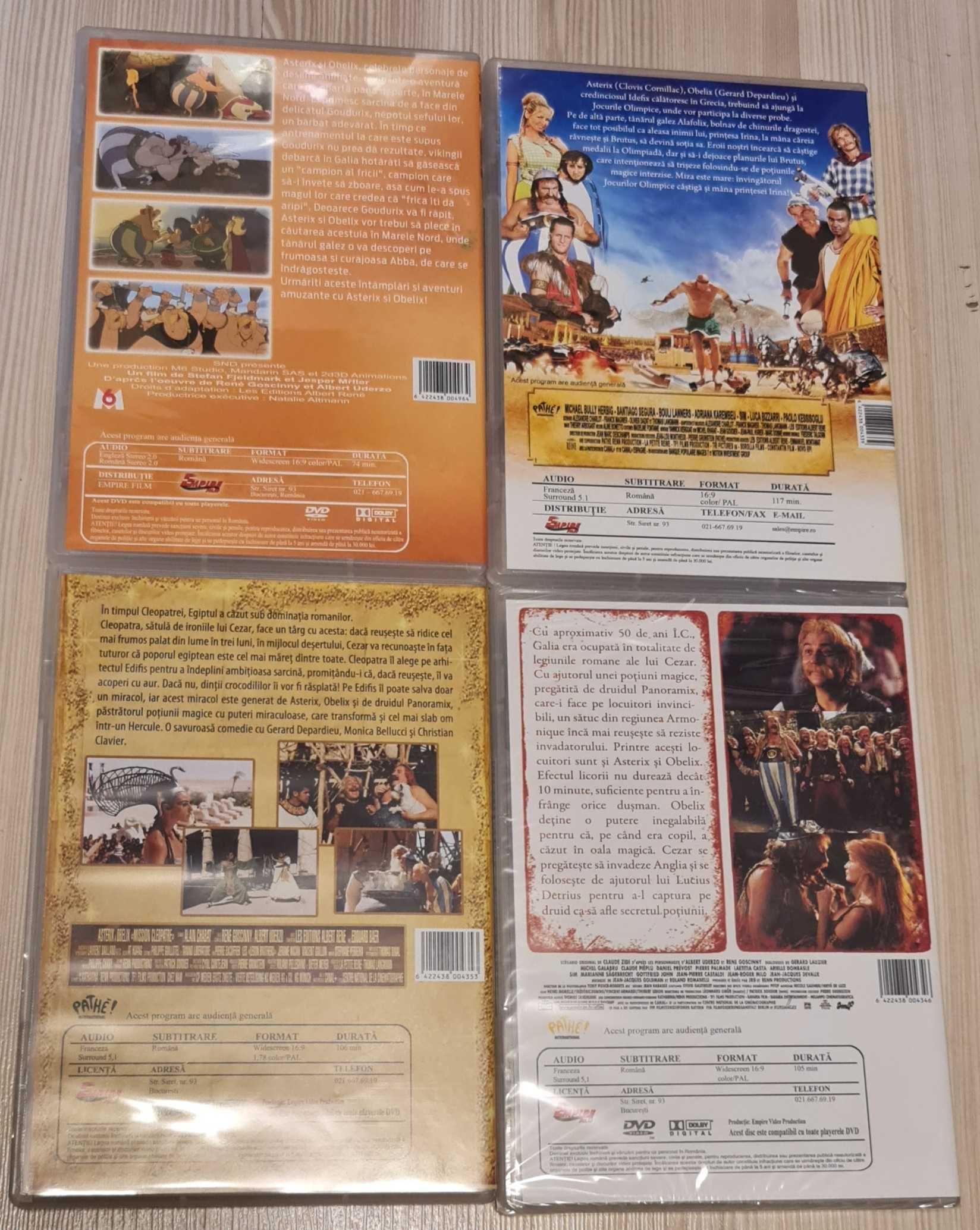 DvD,Colectia Asterix si Obelix,4 Dvd-uri Originale cu Licenta.