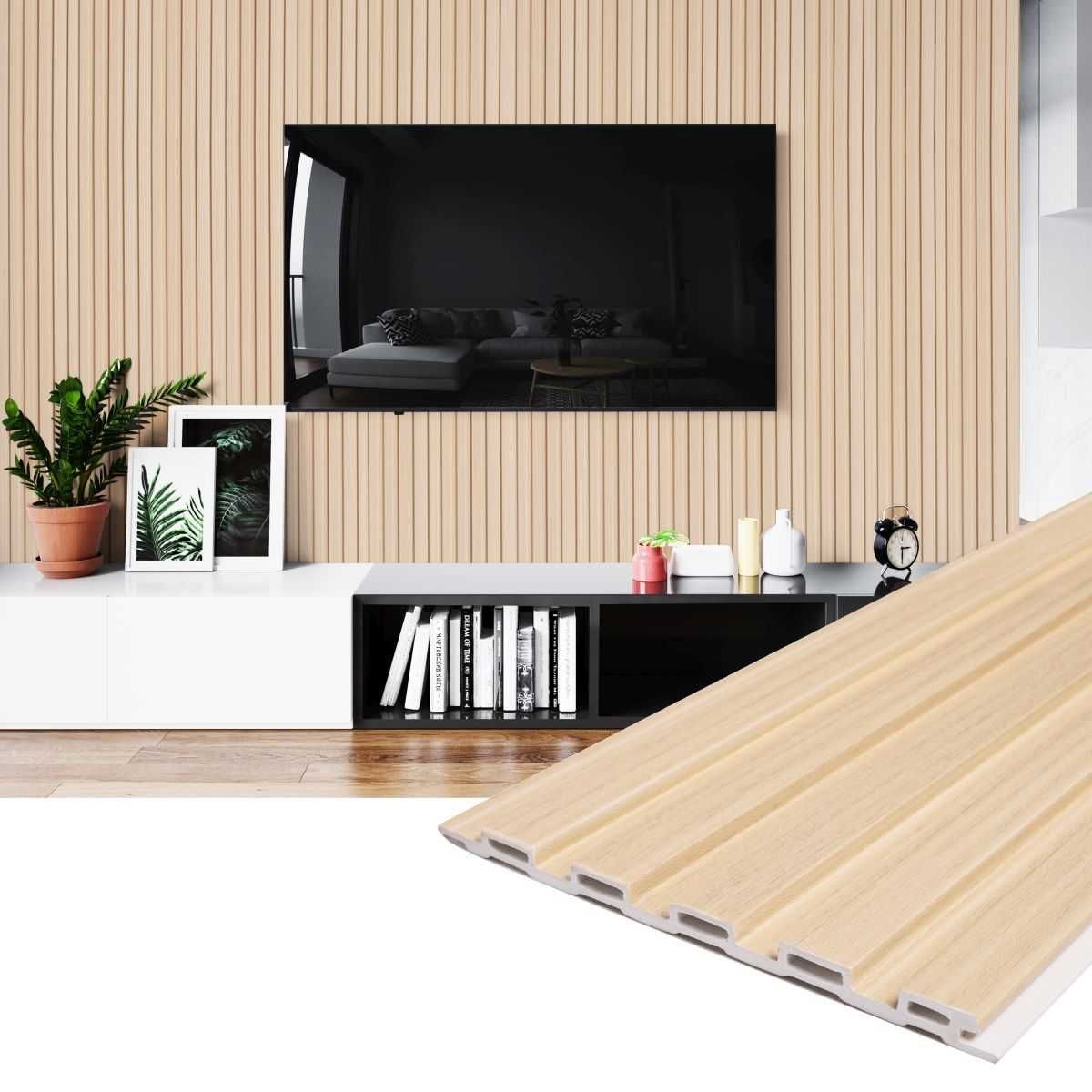Декоративен PVC Панел – цвят дъб – 15 х 1 х 260 см