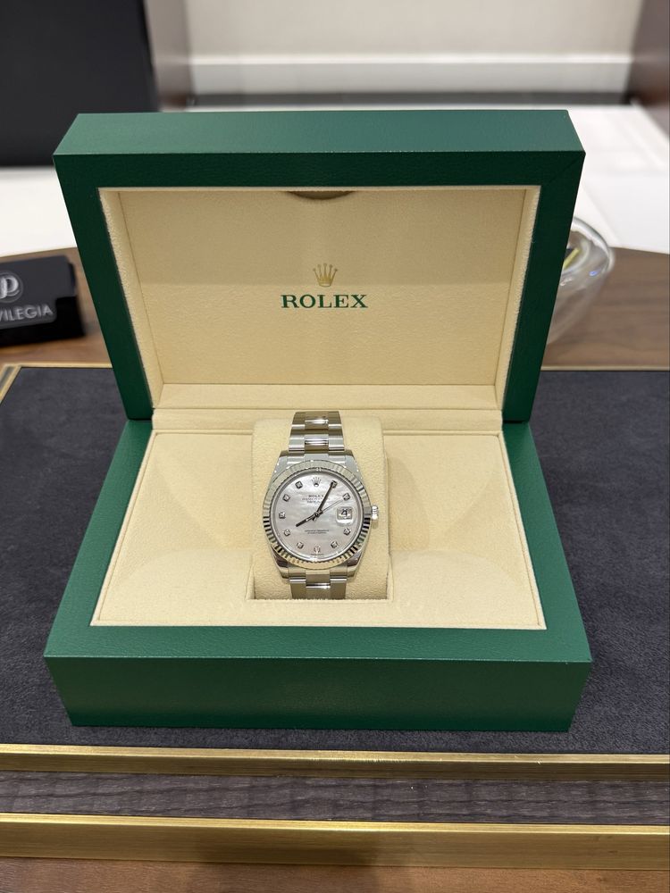 Rolex Datejust 41mm Steel and White Gold 126334 MOP