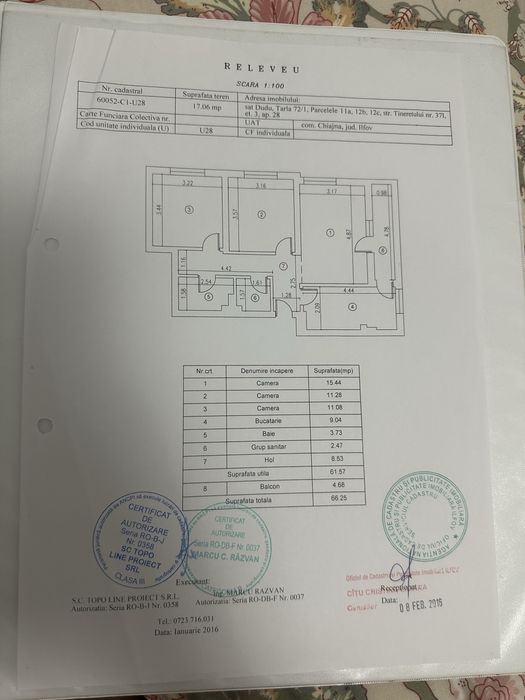 Apartament cu 3 camere, decomandat , Chiajna