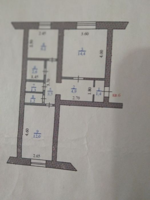 Продам  2 комнатную квартиру