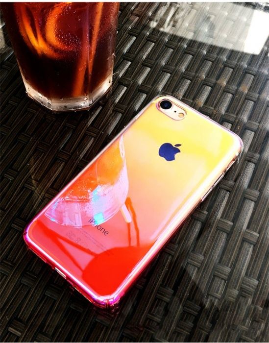 Husa Apple iPhone SE2, Gradient Color Cameleon Roz / Pink