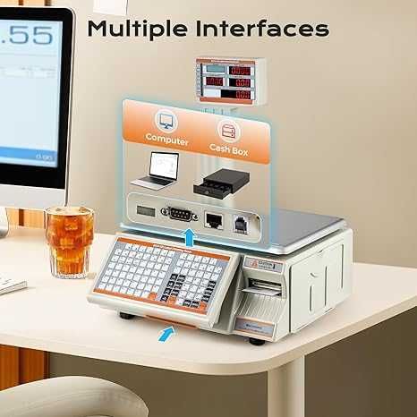 Cântar cu imprimare a etichetelor Bonvoisin capacitate 40 kg