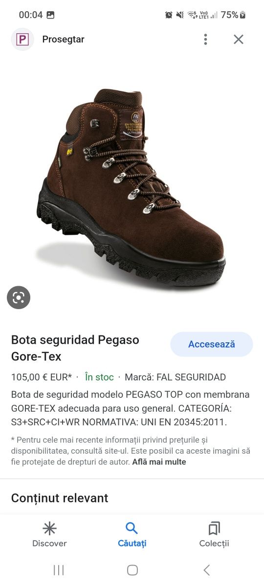 Bocanci Gore-tex securizati, mărime 40