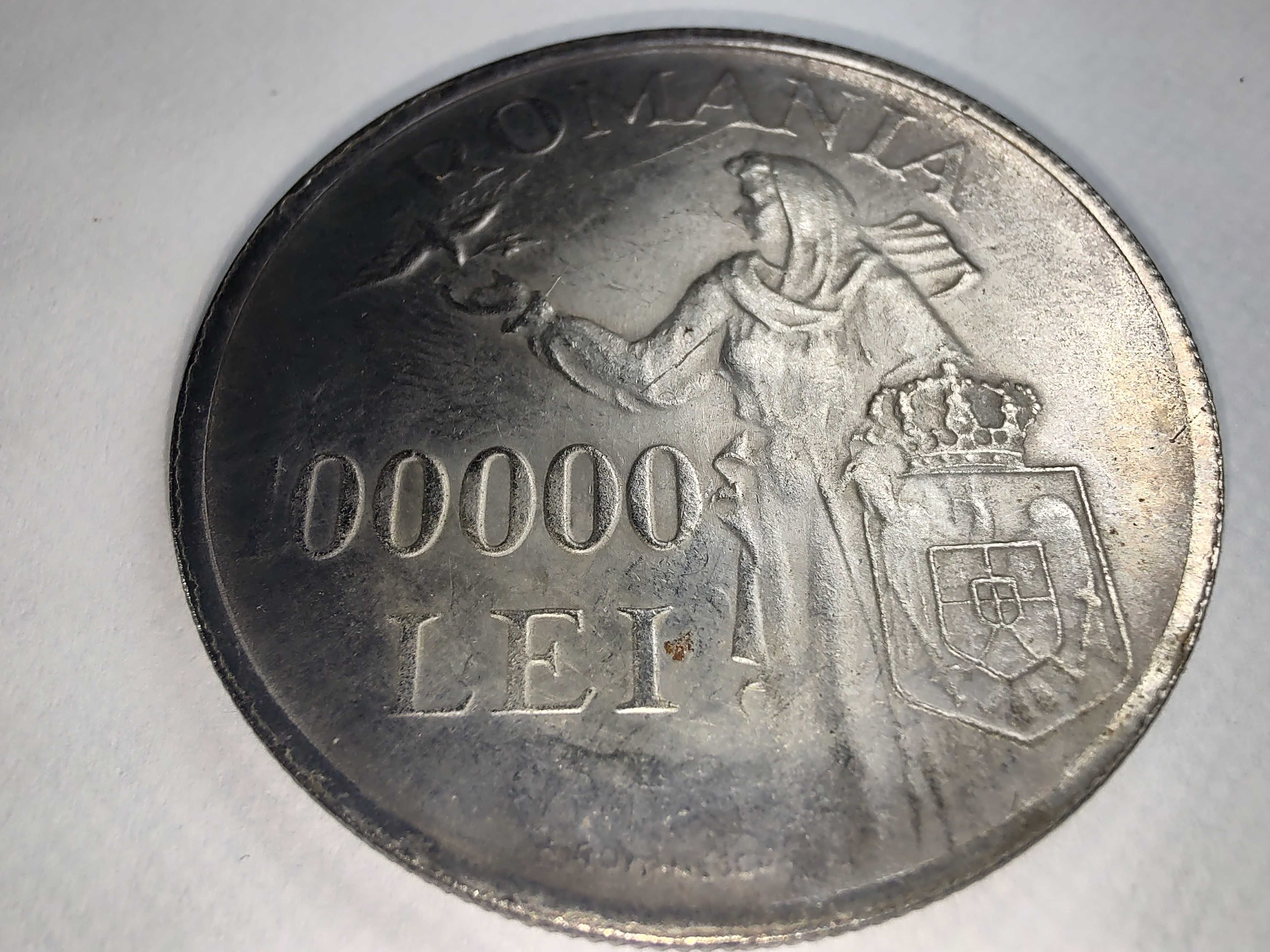 [Replica] Moneda 5 lei Carol I 1880, 100.000 lei 1946, 500 lei 1941