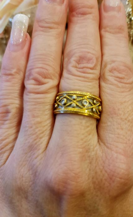 Inel verigheta aura 18 kt cu diamante