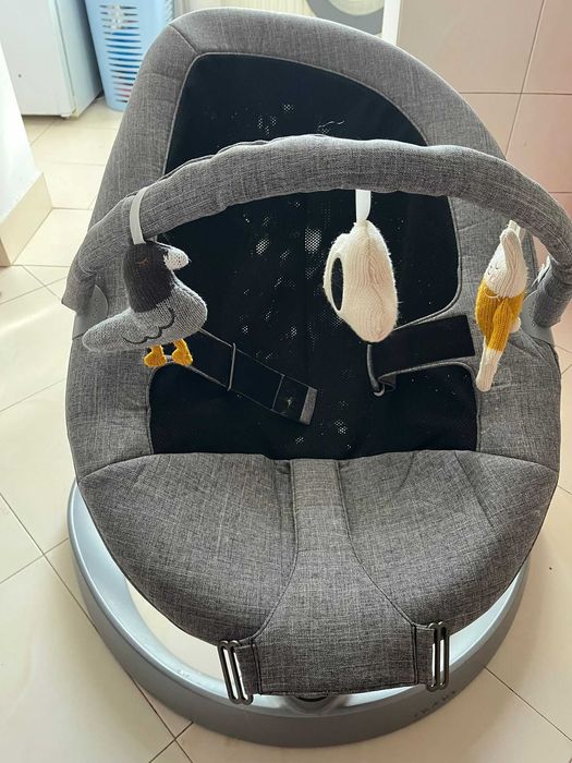 Leagan bebe / Sezlong Nuna Leaf Grow Granite + suport nou nascuti