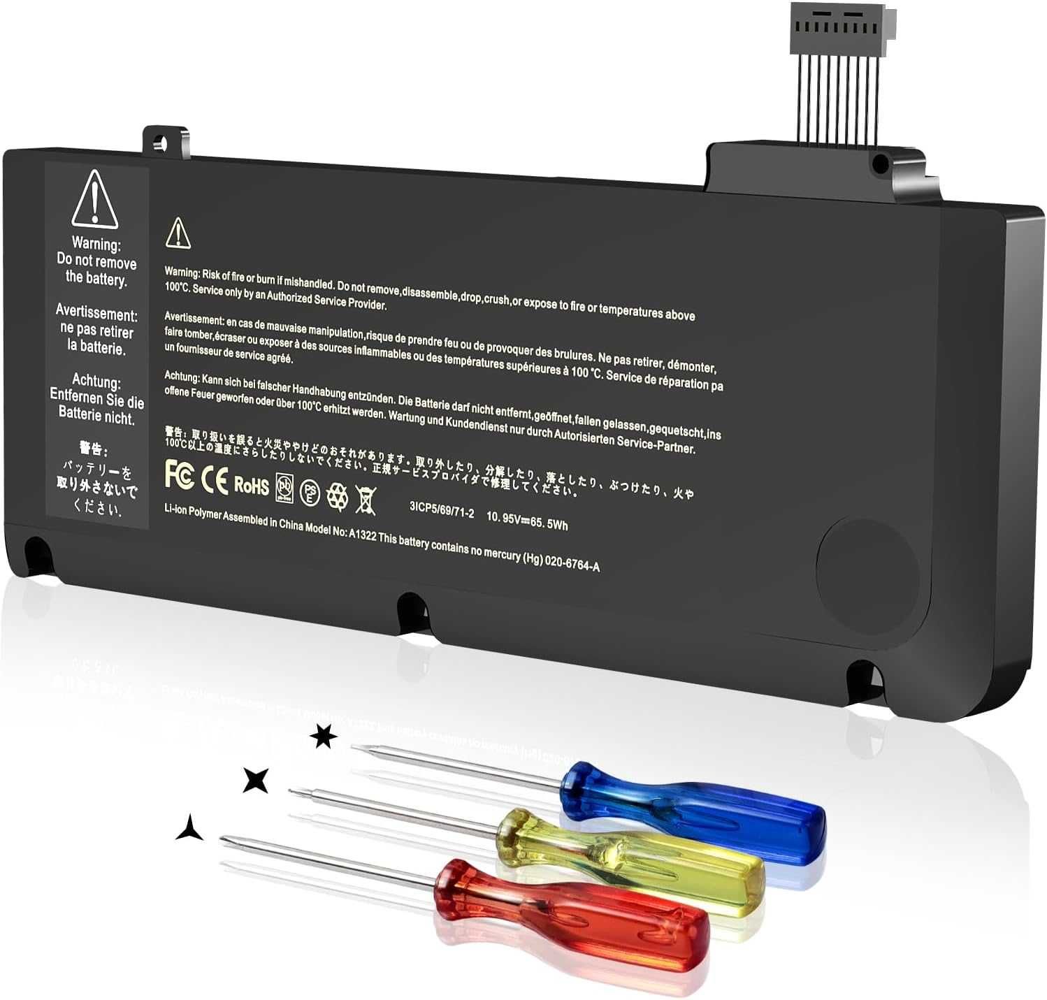 Батерия за лаптоп HJTPOWER A1322 A1278 MacBook Pro 13"-10.95V 65.5Wh