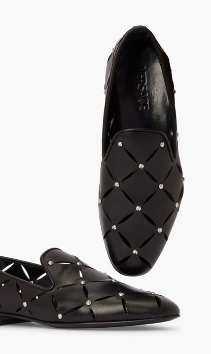 Pantofi Piele Versace Perforati cu Tinte / UNICAT