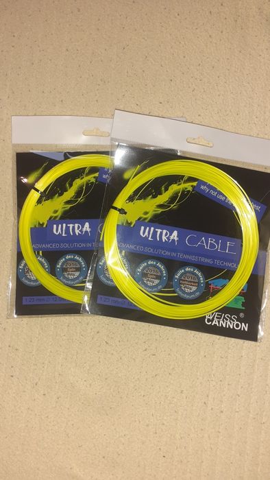2x 12 m racordaj Weiss Cannon Ultra Cable 1.23 mm  racheta tenis