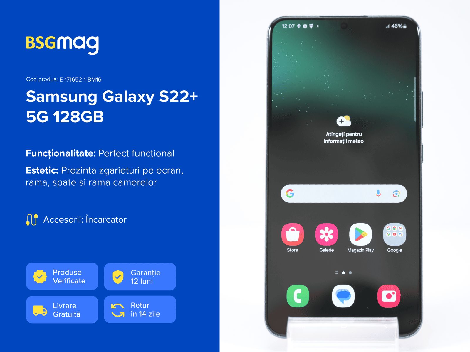 Telefon Samsung Galaxy S22+ 5G 128GB - BSGmag