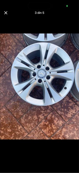 Jante roti anvelope(dot 2023) 17 Mercedes 5x112 cu senzori de presiune