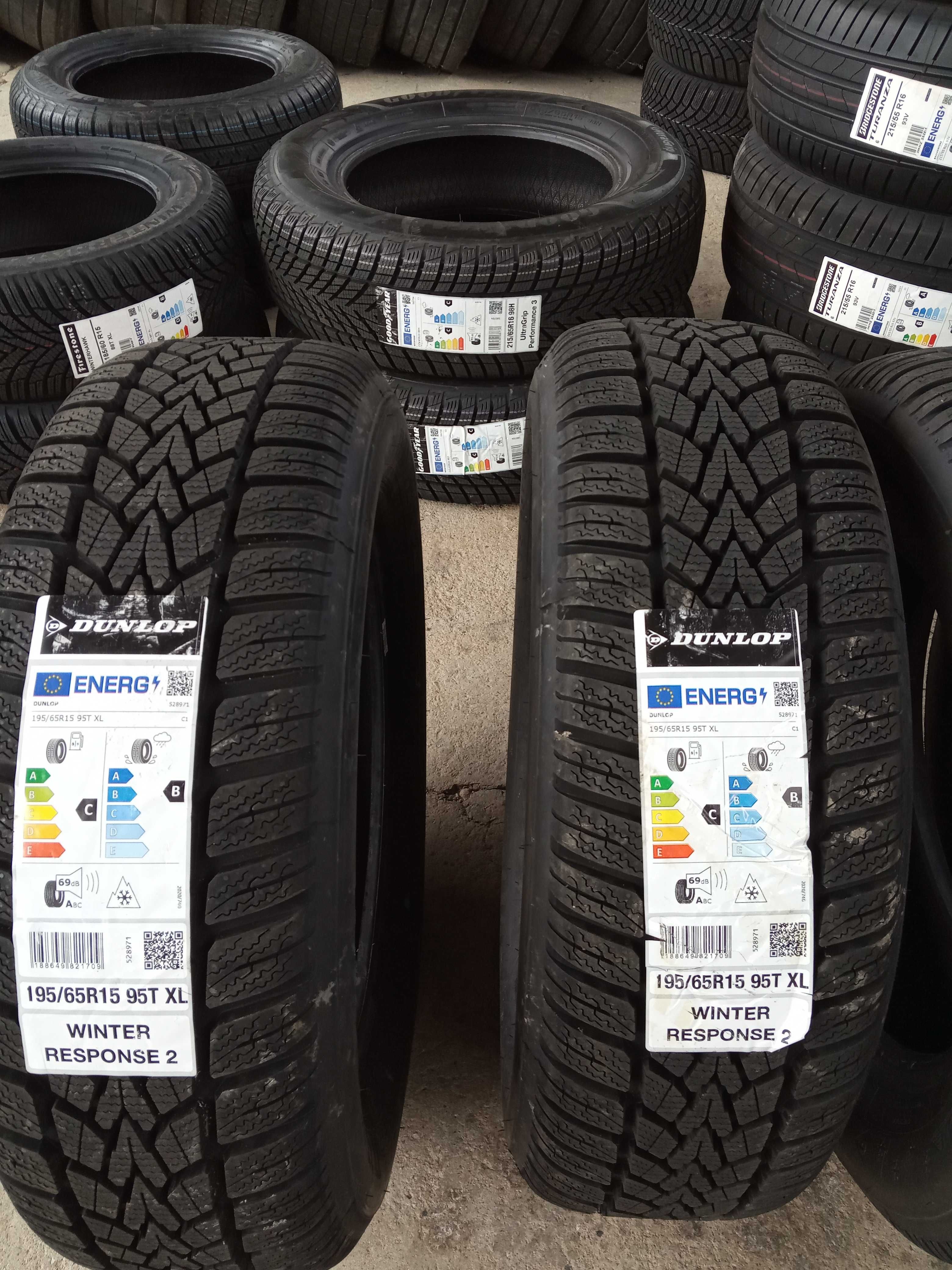 4 Нови зимни гуми 195/65R15 Dunlop Winter Response 2 XL 95T DOT2024