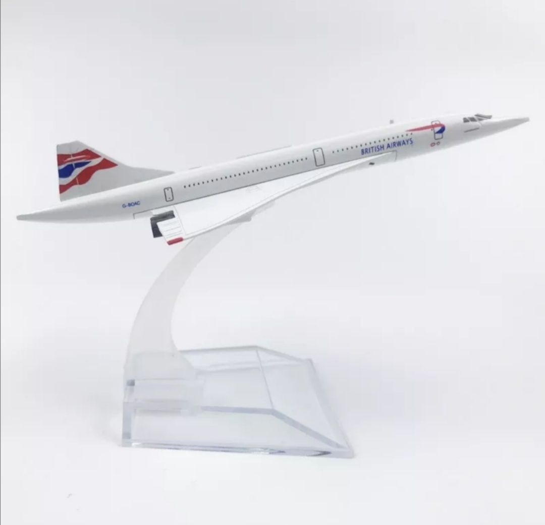 Macheta avion British Airways Concorde / metal / 16 cm / cadou