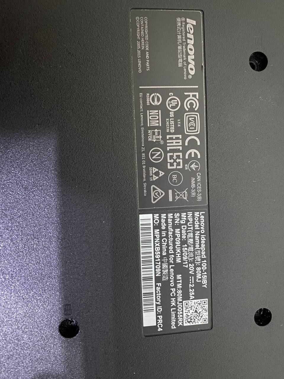 Notebook Lenovo IdeaPad 100