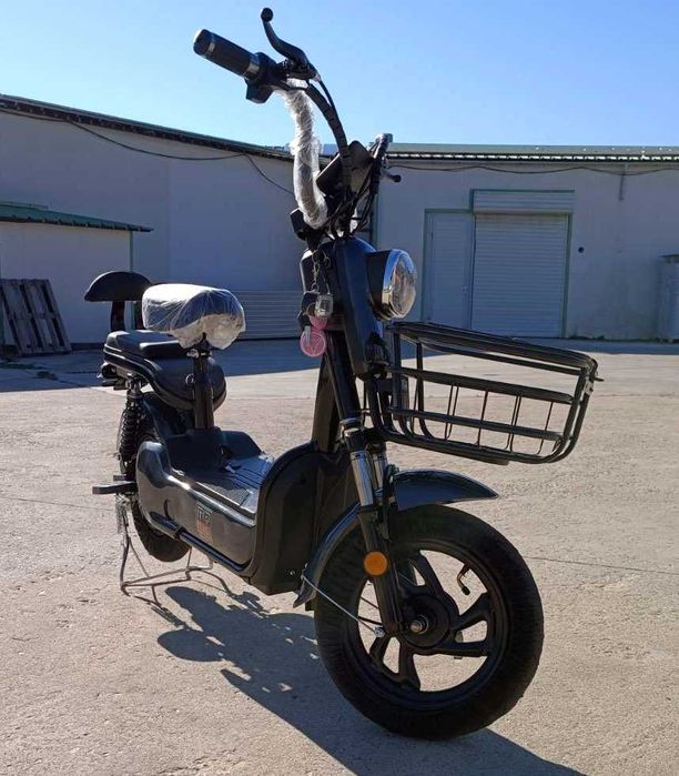 Електрически скутер с подсилени амортисьори тъмно сив без книжка