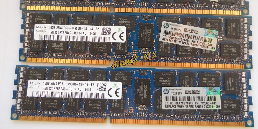 8GB 16GB 32GB 64GB DDR3 ECC REG PC3-10600R 1333 - server HP DELL MAC