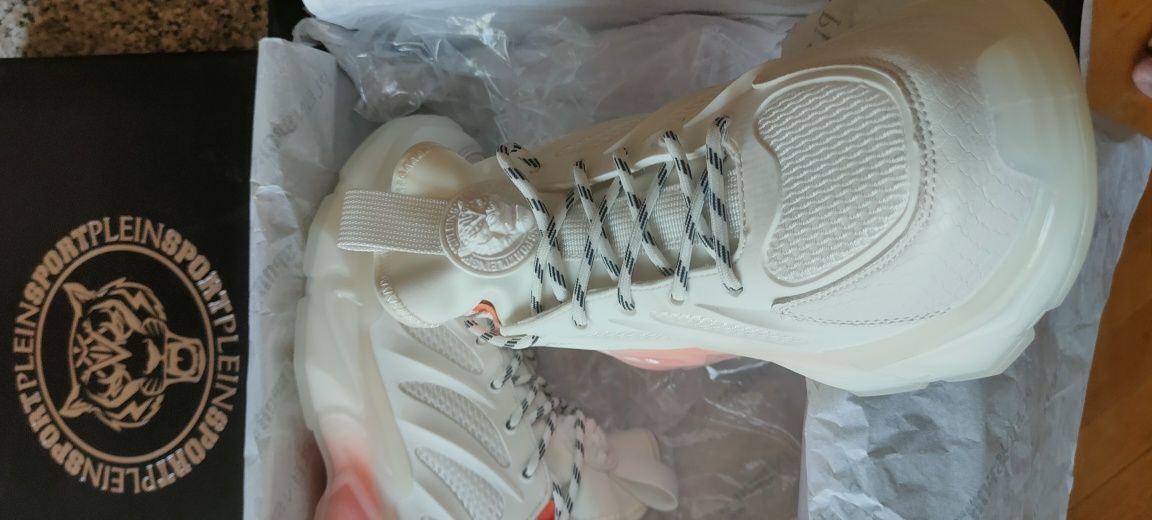 Plein Sport THE FLAME GEN.X.02 TIGER – Чисто нови маратонки (бели)