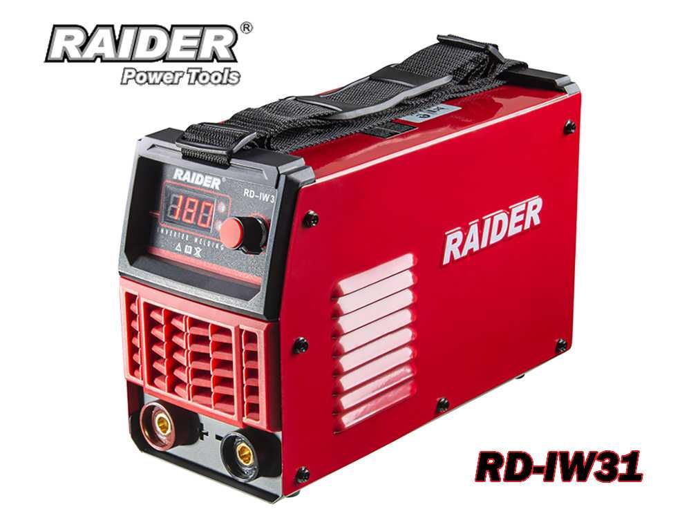 Електрожен инверторен RAIDER RD-IW31, 20-180A, електроди 1.6-3.2 мм