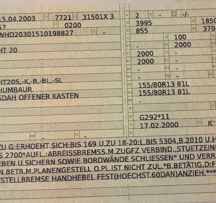 Remorca 2 axe Humbaur