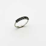 Inel din aur de 14k rodinat cu diamante naturale negre