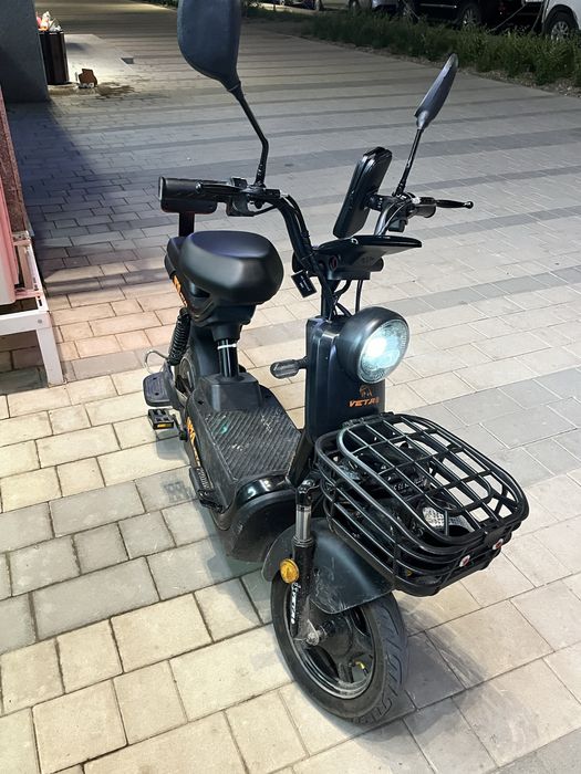 Электровелосипед VETRO Vetro S8 500WT 14 дюйм 2024 10 дюймов черный