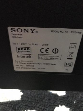 Vand TV Sony Baravia 4k