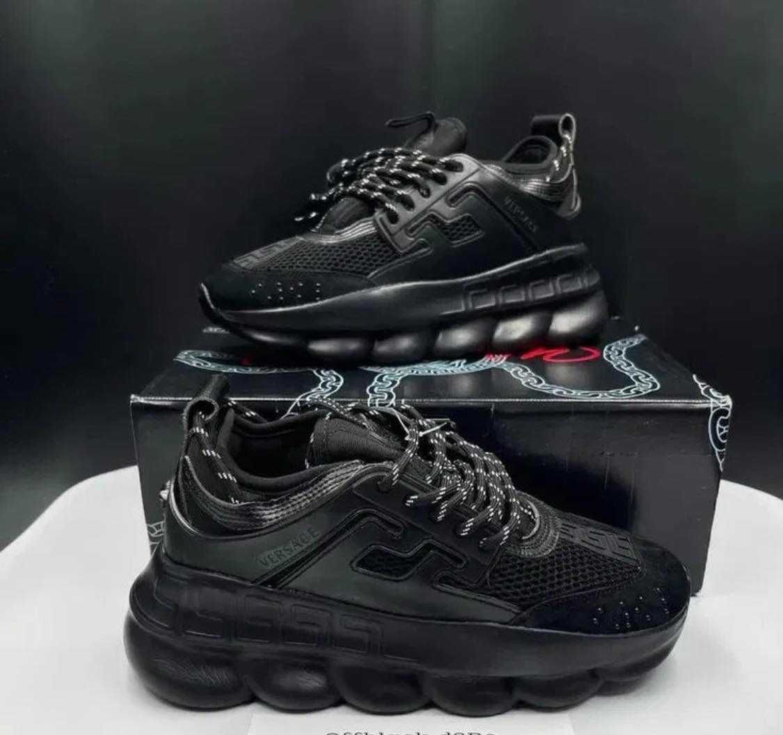 Adidasi Versace Chain Reaction Full Black Unisex