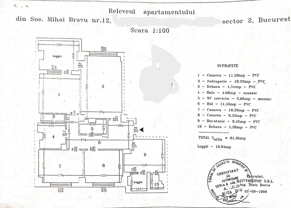 Apartament 4 camere cu 2 balcoane, vizavi de Parcul Obor