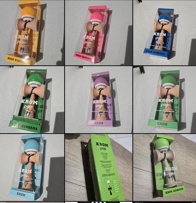 kendama krom pop originala sticky si rubber