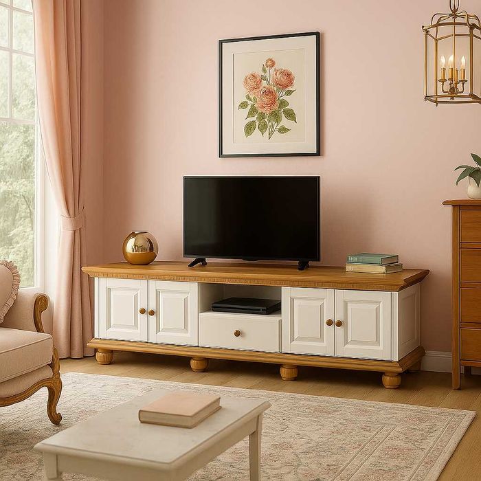 Comoda TV Bucovina din lemn masiv, 220 cm