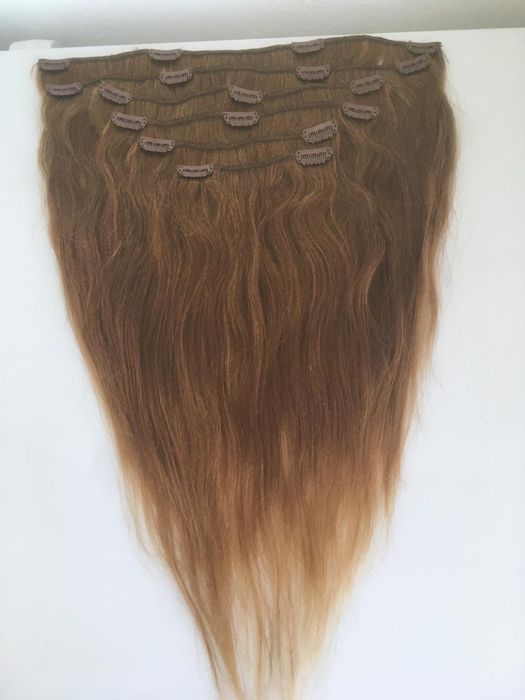 Extensii par natural clip-on 45cm,saten deschis #16 fullhead