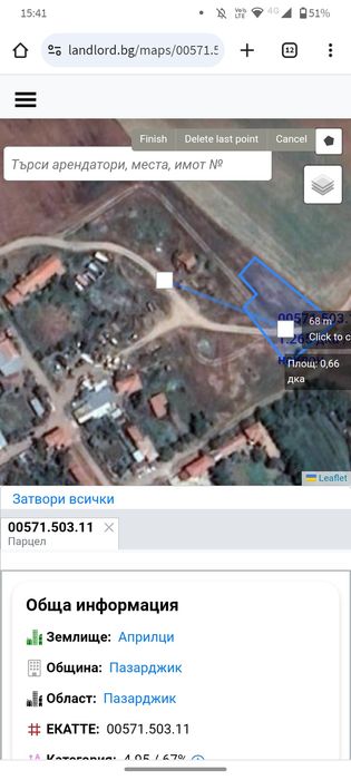 Продава се Парцел в Пазарджик, Окръжна болница - 1265 кв.м за 2 €/кв.м - Снимка #6