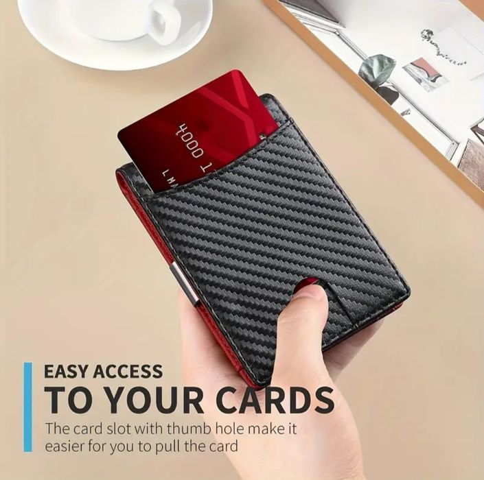 Портфейл с Rfid защита за кредитни карти, лични документи и пари