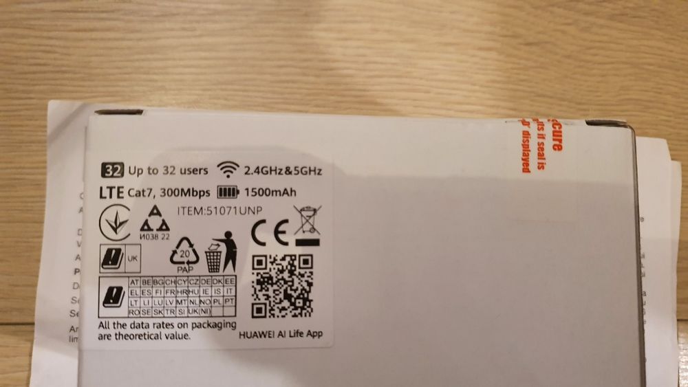 HUAWEI e5783 AirBox 4G+ Router CAT 7 Nou NECODAT SIGILAT Curier OLX