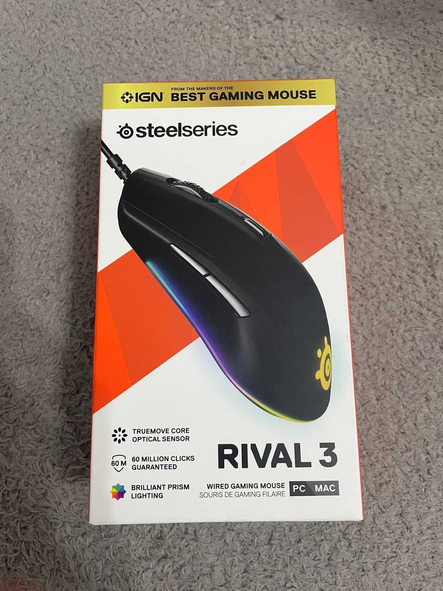 Mouse gaming SteelSeries Rival 3, Negru