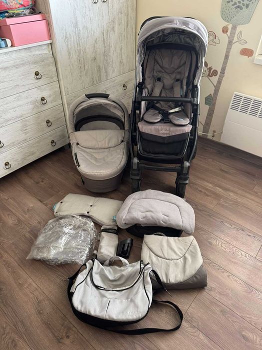 Количка Baby Design Husky 2 in 1 запазена, пълен комплект