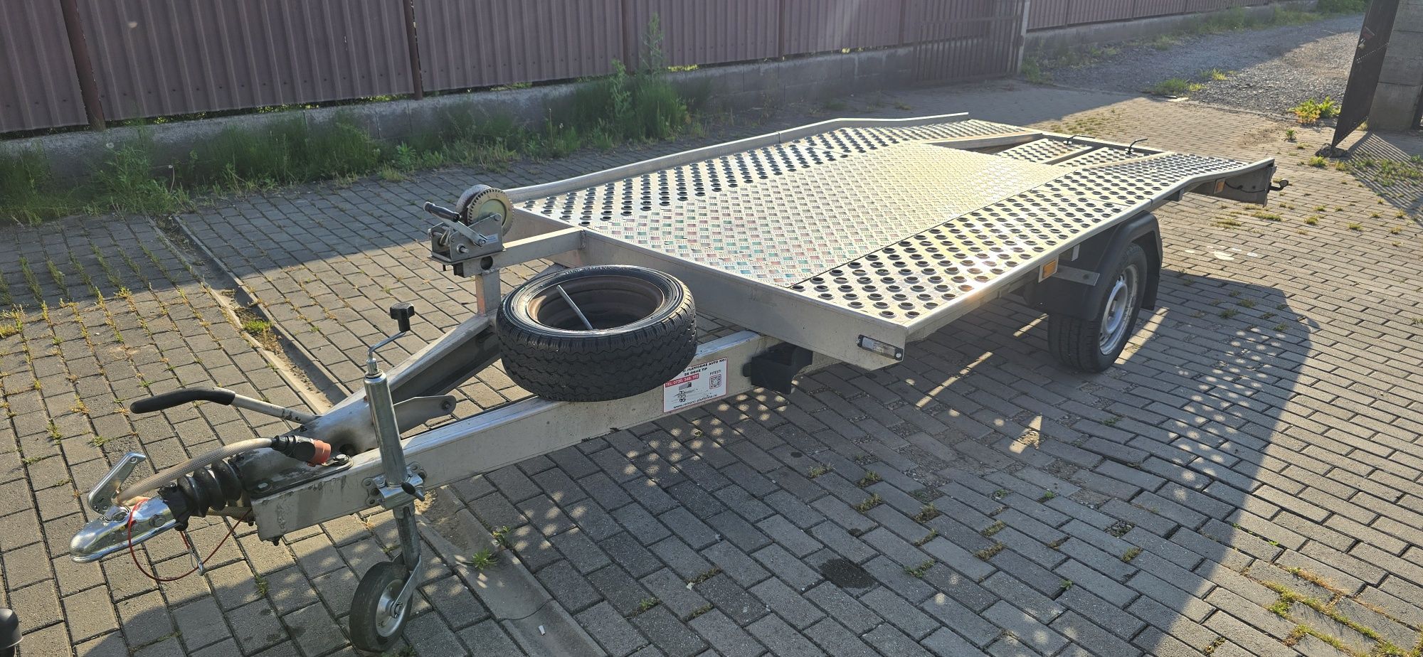 Trailer, platforma auto 1 ax, o axa, 1800 kg