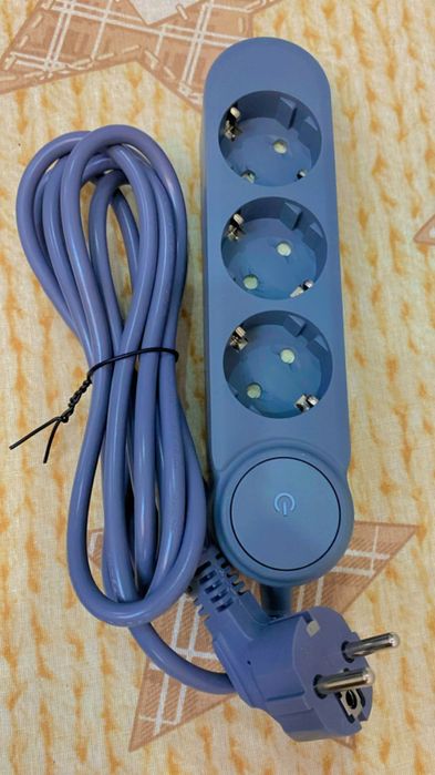 Сетевой фильтр серый 2,5 м