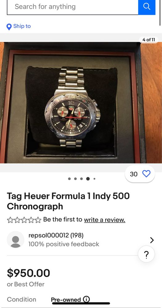 Tag Heuer Indy 500 quartz