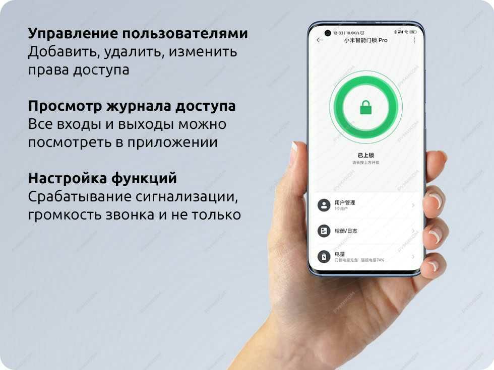 Xiaomi Smart Lock Pro умный дверной замок, дистанционное управление