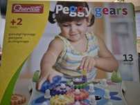 Детска игра със зъбни колела Quercetti - Peggy Gears, 13 части