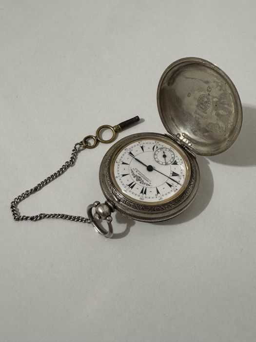 Rar! Ceas de buzunar Bilodes Serkisoff Constantinople, otoman. Argint