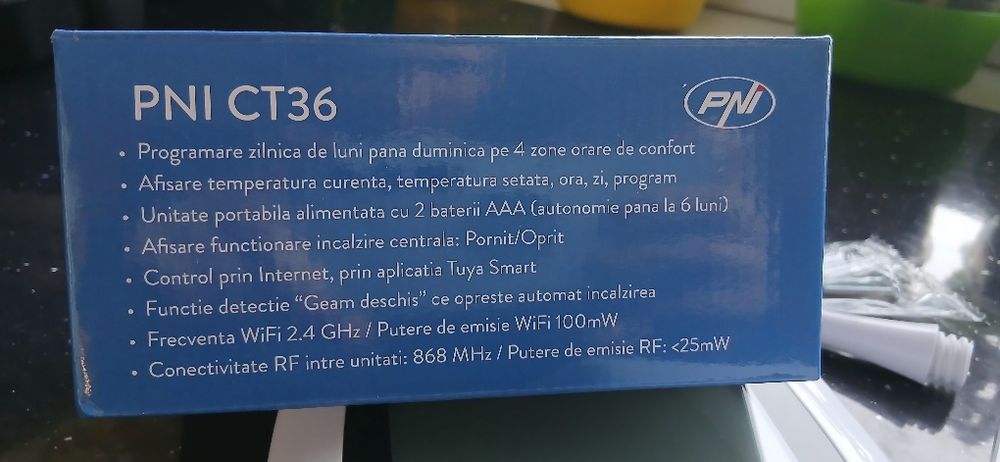 Termostat inteligent PNI CT36 fara fir cu WiFi